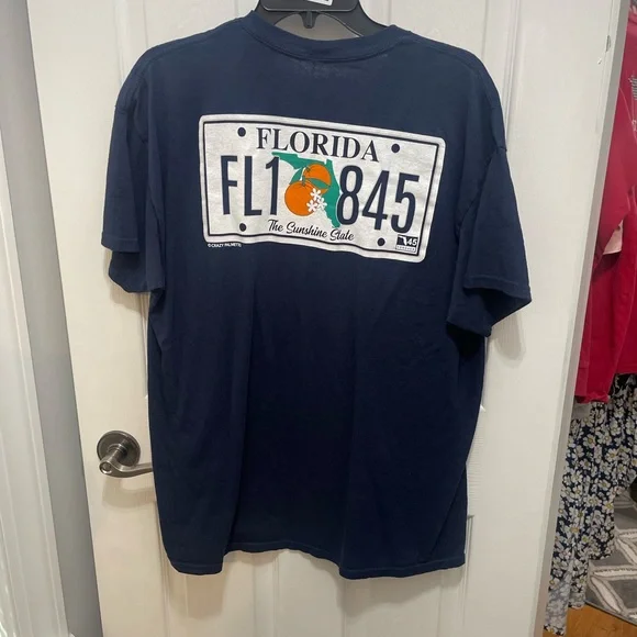 Blue Short Sleeve Tee with Florida Graphic - Picture 2 of 5